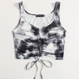 SHEIN large ruched drawstring top